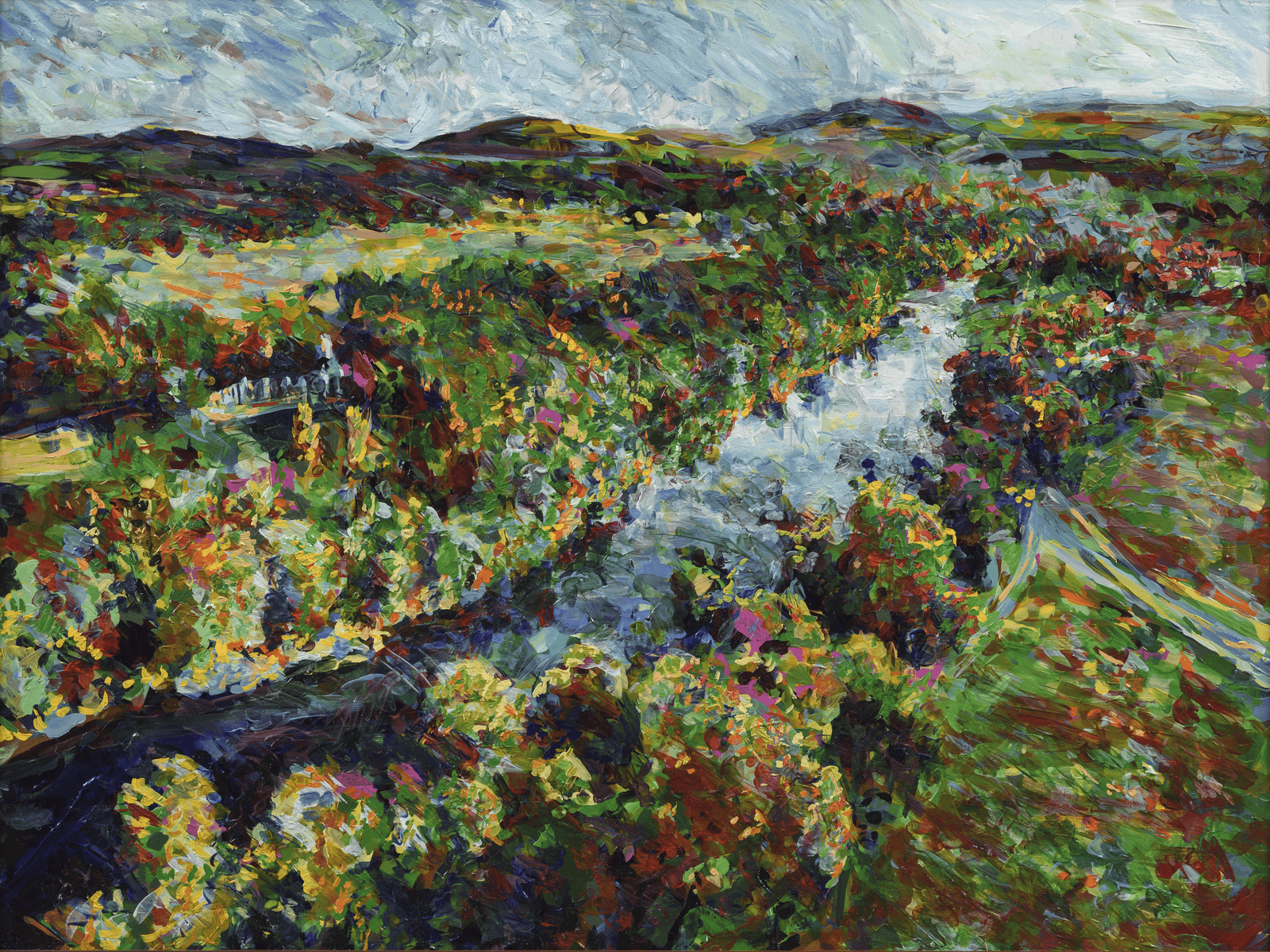 700 Springs Ranch — the finished impasto painting